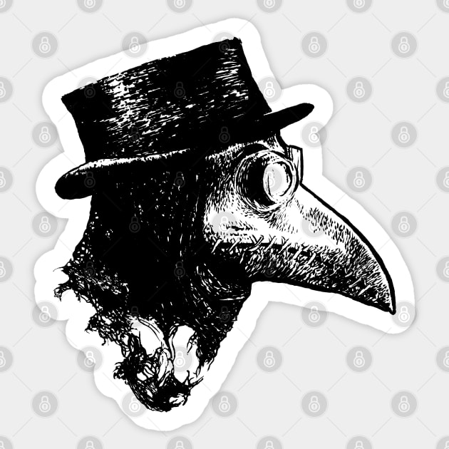 Plague doctor Sticker by vvilczy